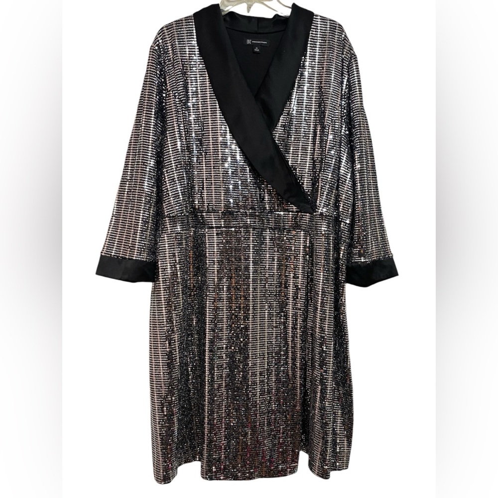 Silver appliqué dress